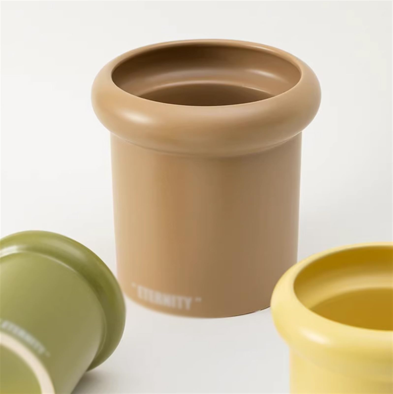 pot de fleur Pots de plantes Fond de bouteille épais en céramique simple avec trous de drainagePots de fleurs petits modèles Plantes succulentes de couleur unie Jardinières vertes en pot cache pot cer
