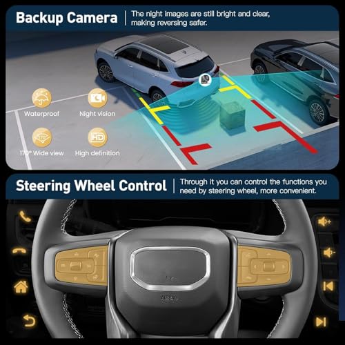 Image of 8-core 8G+256G Car Radio for Chevrolet Sliverado /GMC Sierra 2019 2020 2021, 15.6 Inch 2.5K IPS Touch Screen Upgrade Car Stereo with Carplay /Android Auto,GPS, WiFi, Bluetooth, FM