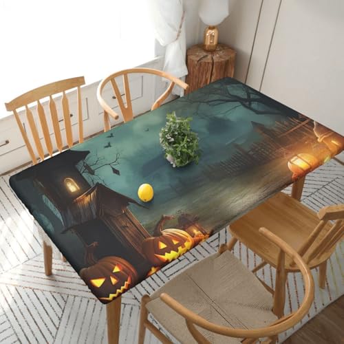 Nappe Halloween élastique pour table rectangle de jardin et repas de fête - 2