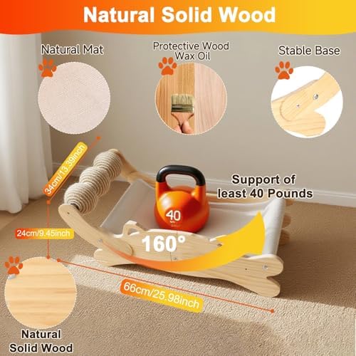 3-in-1 Cat Scratcher Bed for Indoor Cats Sisal — top-down angle highlighting key features