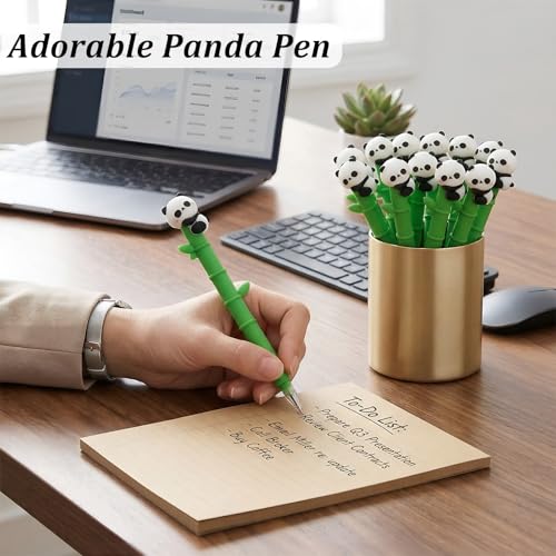 12 bolígrafos gel Baowindy Panda 0.5 mm tinta negra miniatura 3