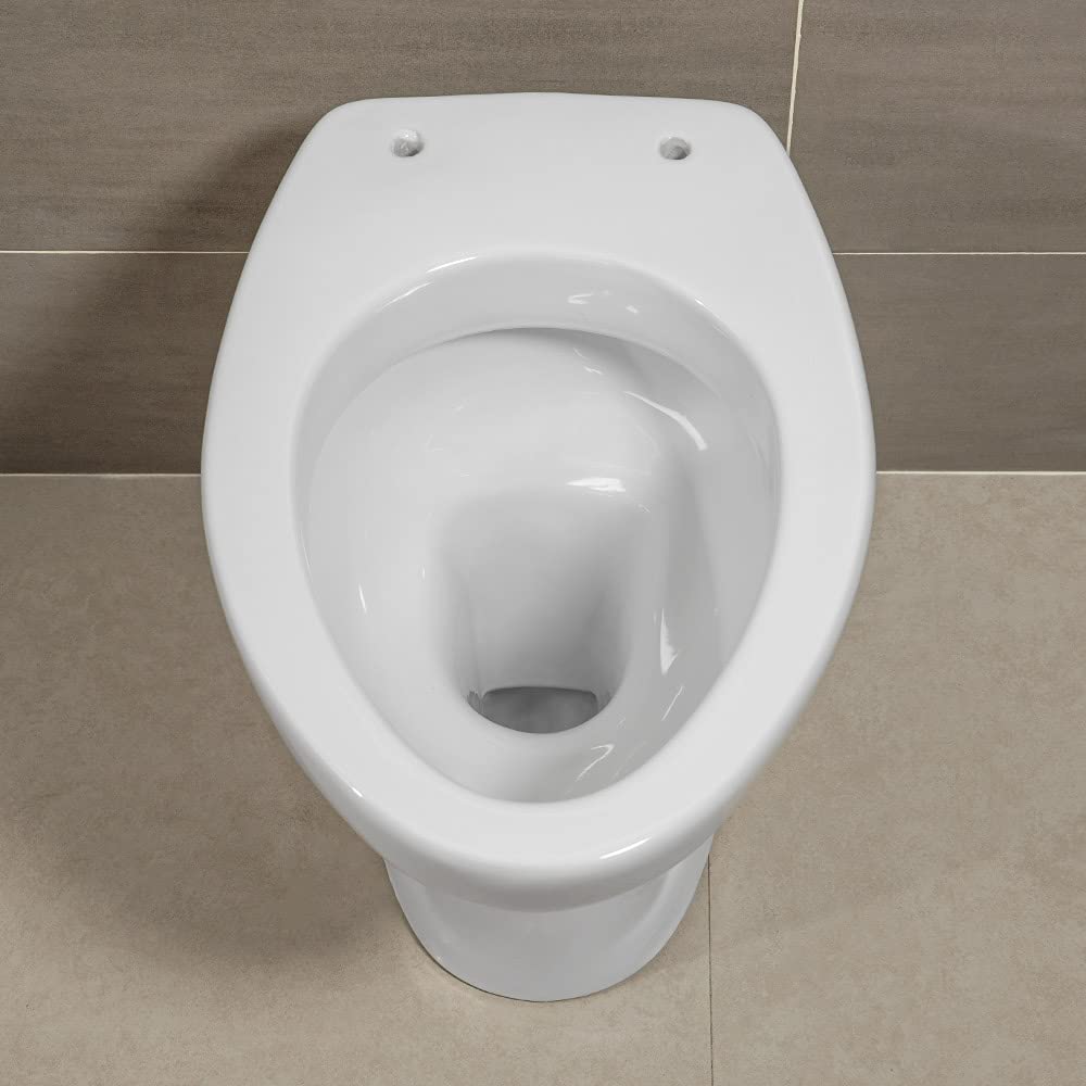 Inbagno Sanitari Bagno per Anziani H. 48 cm Ceramica Bianca Lucida Sedile copriwc Slim