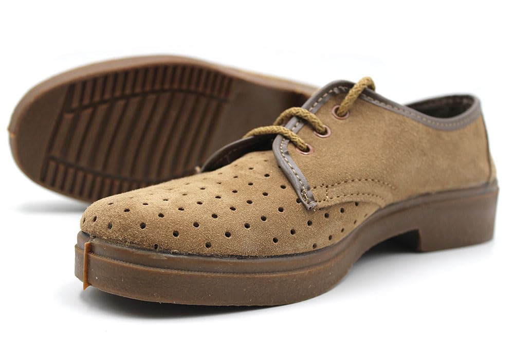 SEGARRA - Zapato de Trabajo para el Campo, de Piel, Suela de Goma,tacón,Calada,Orificios, para: Hombre