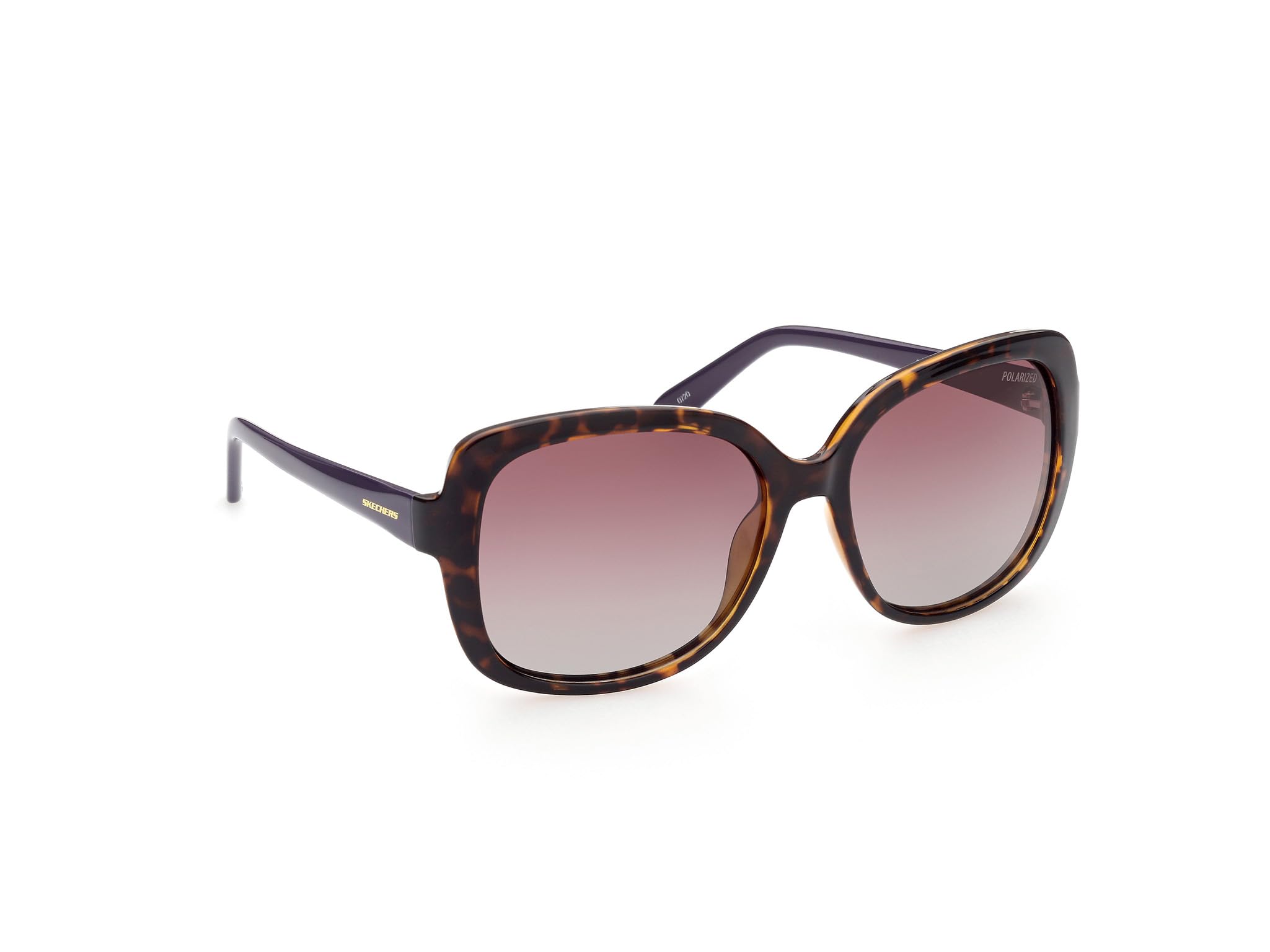 SKECHERS Damskie okulary przeciwsłoneczne SE6126, Dark Havana, 58, Ciemna Hawana