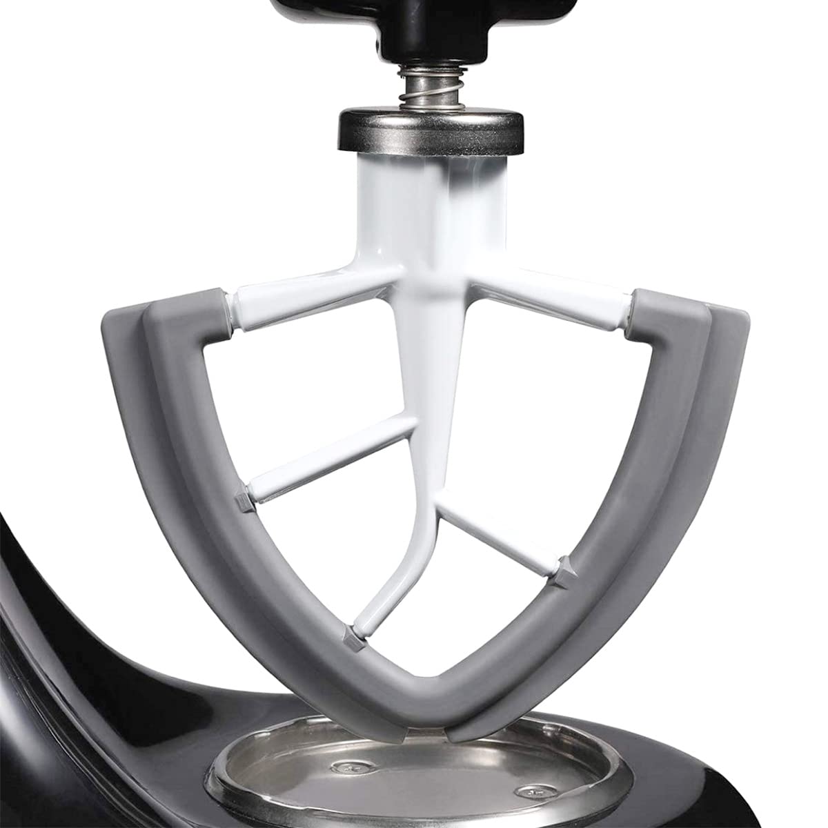 Ghshanog Grey Flex Edge Beater For Kitchenaid,4.5-5 Quart Stand Mixer With Metal Core,Flat Stirrer With Silicone Edges Scraper,Non-Stick Flat Beater Paddle Flexible Edges Bowl Scraper For Kitchen
