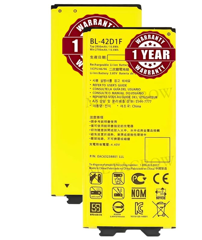 Image of Original BL-42D1F Battery Compatible for LG G5 (F700K, F700L, F700S, H820, H820PR, H830, H831, H840, H850, H860, LGAS992, LGLS992, LGUS992, RS988, VS987) - (2800mAh) - 1 Year Warranty CD6