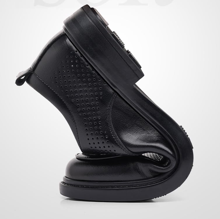 Men's Leather Comfortable Formal Dress Sneaker Lace Up Dress Shoes Men Fashion Classic Pointed Toe Lace Up Low Top Leather Oxfords Shoes4