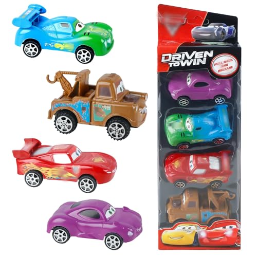 Luclay Car Spielzeug 4 Stück A, Spielzeug Automodell, Kinderspielzeug - Gestaltete Autos für Jungs, Sammler und Spielzeugliebhaber - Geschenke für Geburtstagsfeiern, Kindertage, Easter
