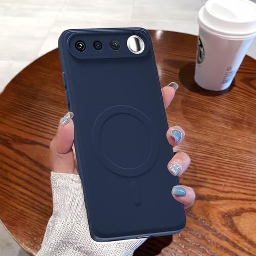 Image of Pikkme Back Cover for Realme 16 5G Soft Matte Silicone Mag-Safe Design (Mag-Safe Not Support) Camera Protection | Slim Fit Bumper Cover (Blue)