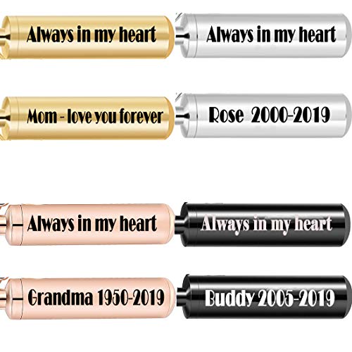 Hearbeingt Cremation Jewelry Urn Necklace for Ashes for Pet, Paw Print Memorial Lockets Ash Jewelry, Cylinder Keepsake Pendant for Human Pet Ashes2