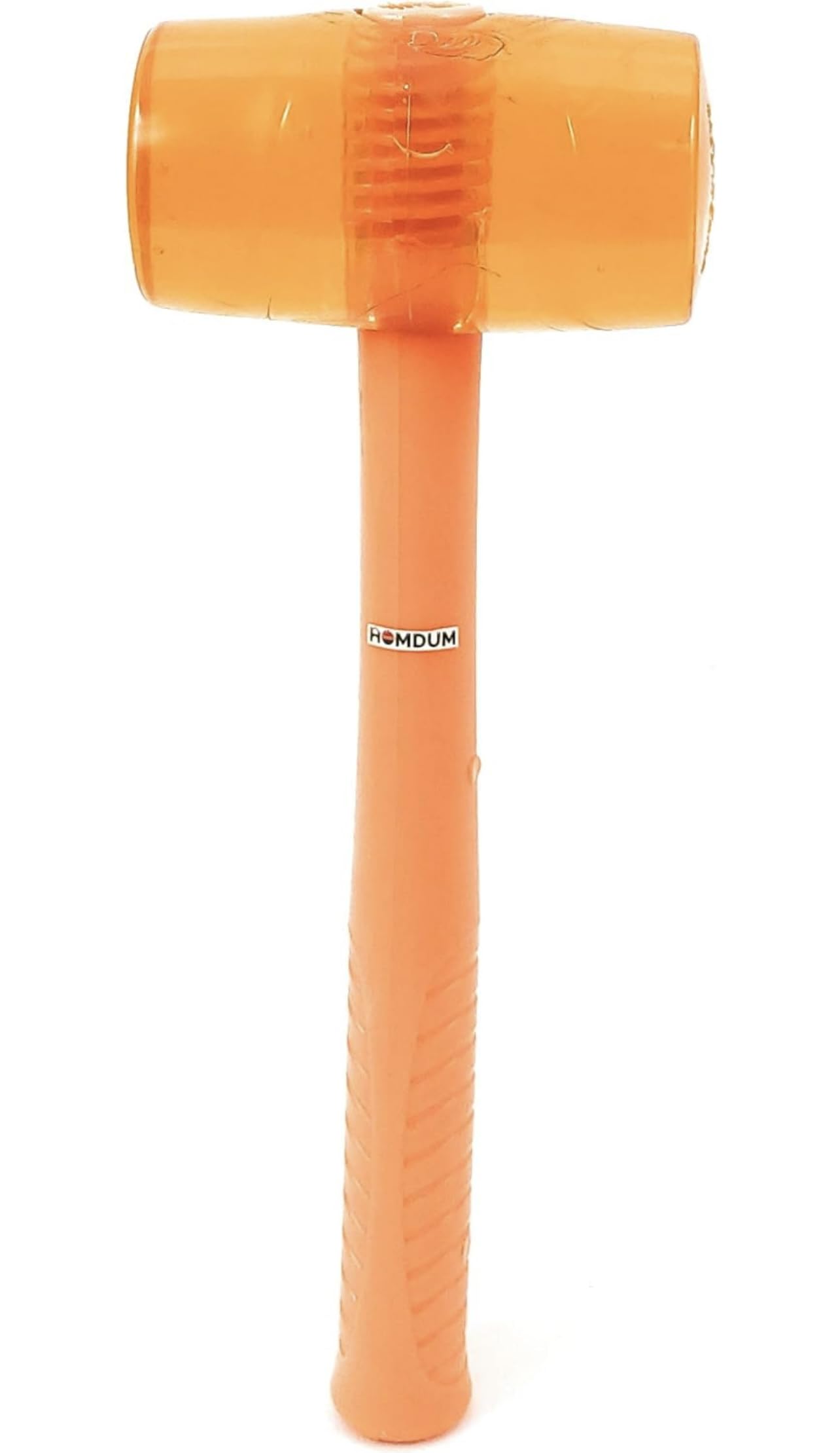 Smartsupply Rubber Mallet Hammer with Rubber Round Head and Non-Slip Comfortable Grip Handle Soft Face Hammer for Tiles and Other Work 250g (Orange) (250G)