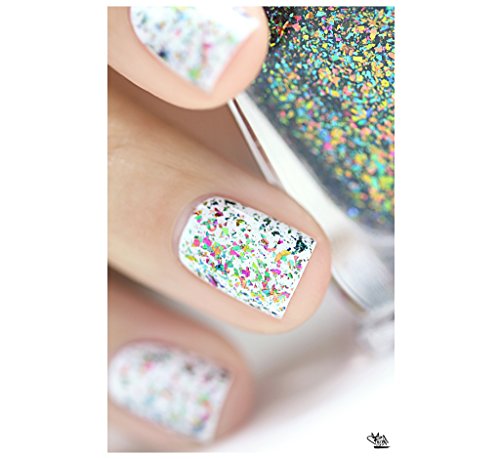 Image of ILNP Ferris Wheel - Green, Gold, Blue, Red, Purple, Pink Ultra Chrome Flakie Nail Polish