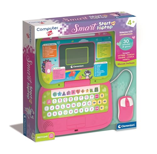 CLEMENTONI LAPTOP: una gamma di computer educativi per bambini sullo stile di un vero laptop da portare con sé, per imparare ovunque esercitandosi in vari argomenti, come lettere, matematica, logica, musica e le basi della lingua inglese