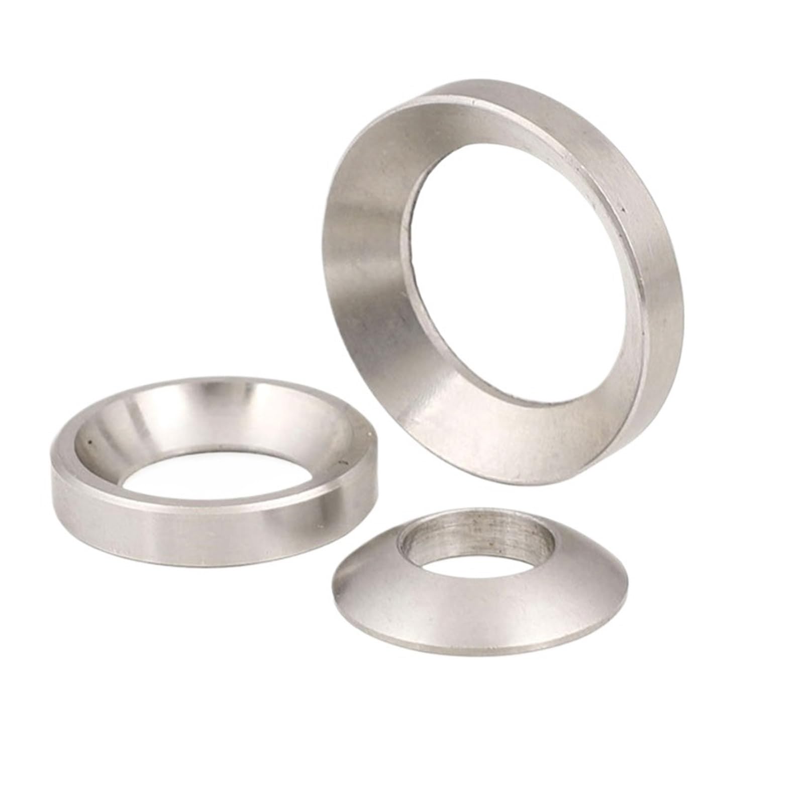 Rondelle a testa svasata, M6 M8 M10 M12 M16 M20 M24 Rondella svasata solida conica in acciaio inossidabile 304 Guarnizione sferica concava(Conical M16 5Pcs)