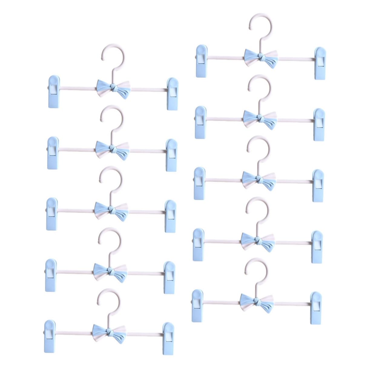Alipis 10Pcs Stretchable Clip Hanger Skid Household Pants Hangers for Skirts Trousers and More Design with Protective Clips for Home Organization