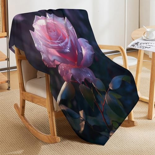 Couverture en flannel rose de qualité supérieure 100x130cm