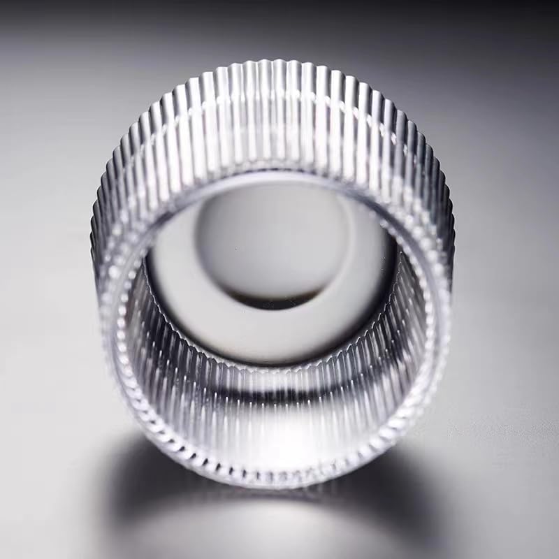 Miniatura 8 de Juego de 4 vasos pesados para degustación de cerveza, par de vasos pequeños y robustos acanalados, duraderos y gruesos sin tallo, con caja de