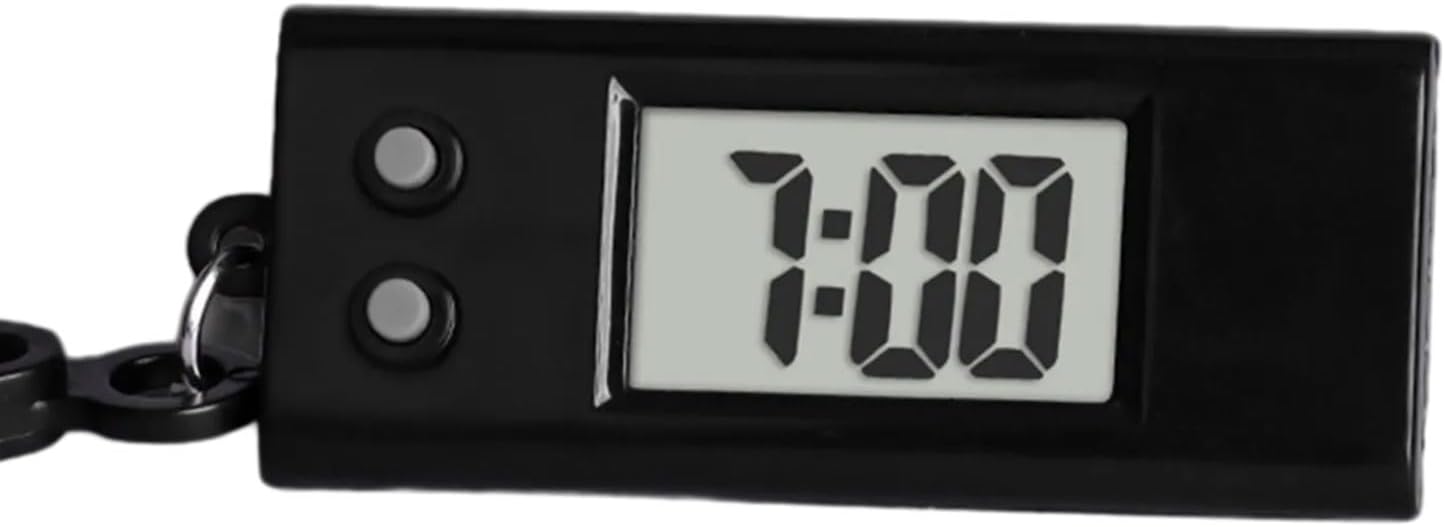 Mini Electronic Watch Keychain Portable Pocket Sized Digital Clock Keyring Accurate Time Display Clock Supplies