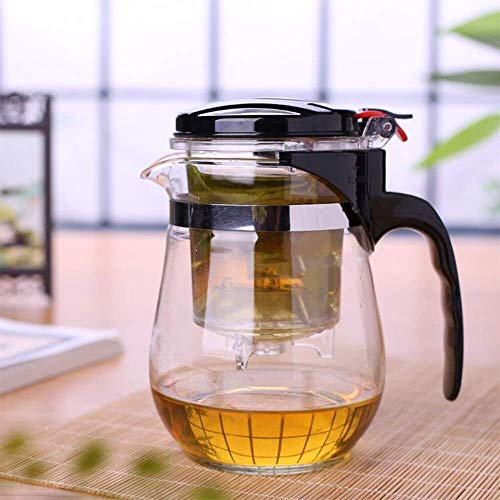 Teekanne mit Infuser Wasserkocher Puer Teekanne Hitzebeständige Glas-Teekannen Kaffee Chinesische Teekanne für Teegebräu Teegeschirr Zubehör