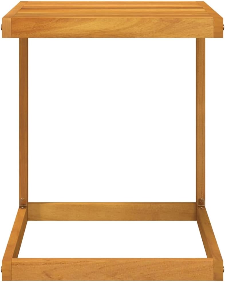 C Table - Solid Acacia Wood for Patio and Indoor Use - 16.5x15.7x19.7 - Stylish and Practical Outdoor Furniture