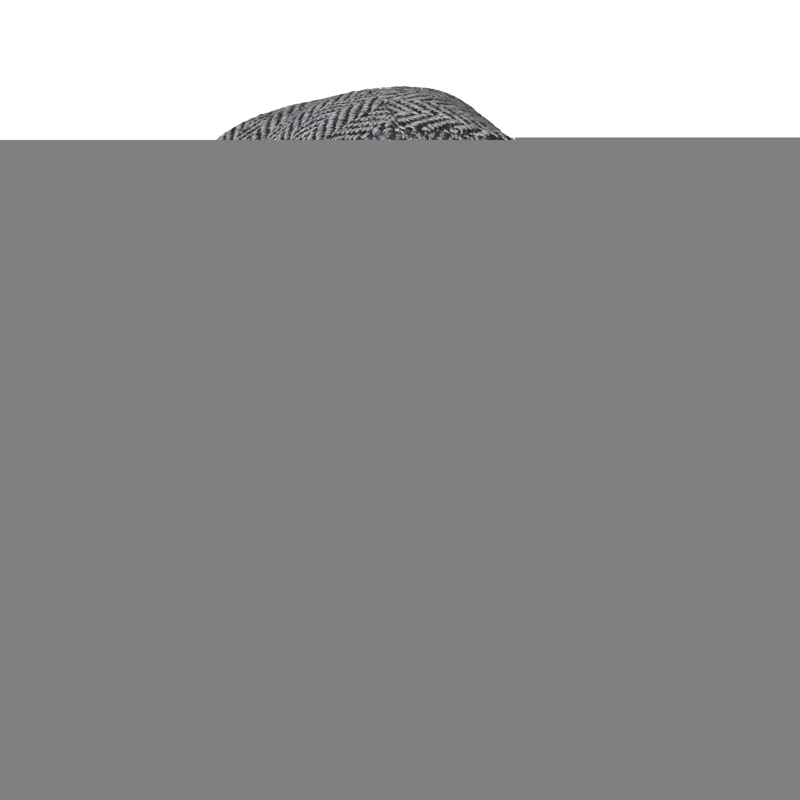 3x Cane Fermaporta, Blocca Porte Decorativo, da Pavimento, Imbottito, HLP: 28 x 17 x 19 cm, in Tessuto, Grigio