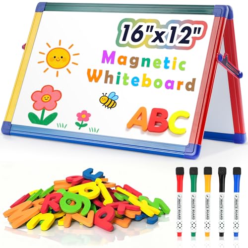 SWANCROWN Dry Erase White Board for Kids16x12 inch Tabletop Whiteboard
