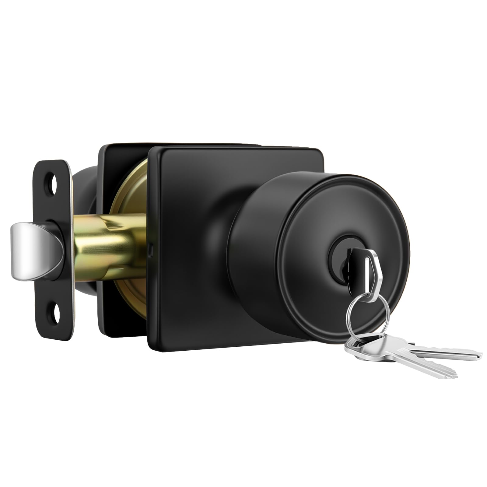 Goldenwarm Matte Black Door Knobs - 10 Pack -12