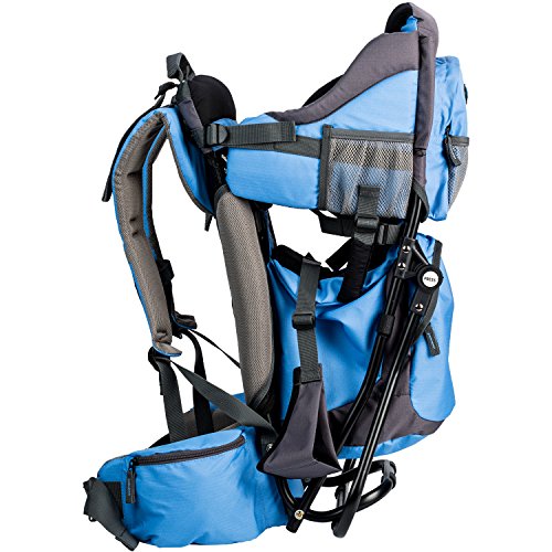 ClevrPlus-Canyonero-Camping-Baby-Backpack-Hiking-Kid-Toddler-Child-Carrier-with-Stand-and-Sun-Shade-Visor-Blue
