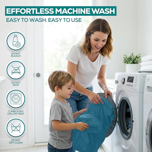 Image of Utopia Bedding Premium 100% Waterproof Pillow Protectors with Zipper Standard Size (Set of 2), Bed Bug and Dust Mite Proof Zippered Pillow Covers, Pillow Encasement Cases, Denim Blue