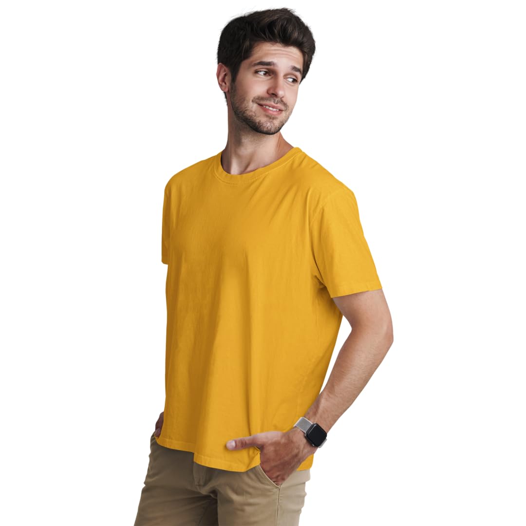 GenericPlane Cotton Round Neck Yellow t-Shirt, Wild Robot Premium Cotton t-Shirt.