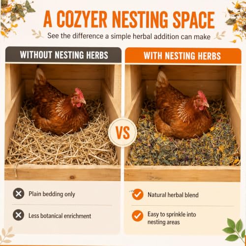 Image of MAQIHAN 30oz Chicken Nesting Herbs - Natural Dried Poultry Coop Bedding