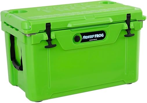 USA Made Frosted Frog 45 Quart Ice Chest Heavy Duty High Performance Roto-Molded Commercial Grade Insulated Cooler