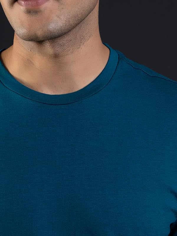 Image of Ghumakkad Cotton Blend Half Sleeve Round Neck Sports T Shirt for Men