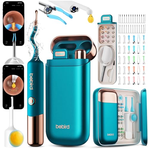 Bebird Earsight Ultra Ear Wax Removal Tool Camera, FSA HSA Eligible, 2K HD Ear Cleaner with Camera Otoscope, 90-Min Battery Earwax Remover & Visual Ear Pick Tweezers, Safe Ear Cleaning Kit for Family