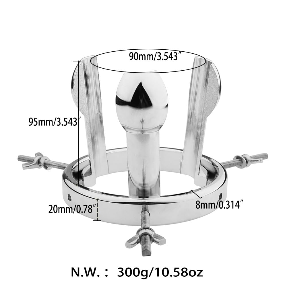 Extreme Anal Dilatateur Vaginal Anal Stretcher Creux Écarteur Anal Plug Anal Spéculum Réglable Sex Toy Fesses Métal Anal Expander SM Sex Toys pour Hommes Femmes (Version Haute)
