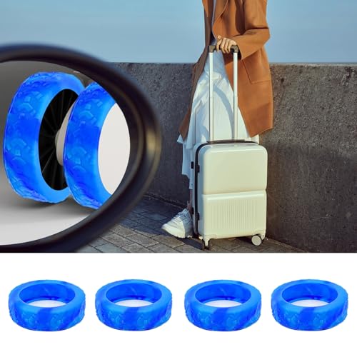 4 Pack Luggage Wheel Covers, Anti-Noise Widely Compatible Bright Color Silent Protection Cover Carry on Luggage Wheels Cover for Most 8-spinner Wheels Luggage B4