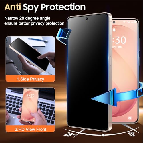 Image of UniqueMe 2 PACK for Samsung Galaxy S26 Matte Privacy Screen Protector | Anti-Glare, Anti-Fingerprint, Fingerprint Unlocking, Easy Installation, Bubble-Free, 9H Hardness, Tempered Glass