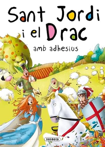 Sant Jordi i el Drac amb adhesius (Contes i tradicions catalanes amb adhesius) | Ya disponible en tu tienda friki favorita! En mundofriki.es!