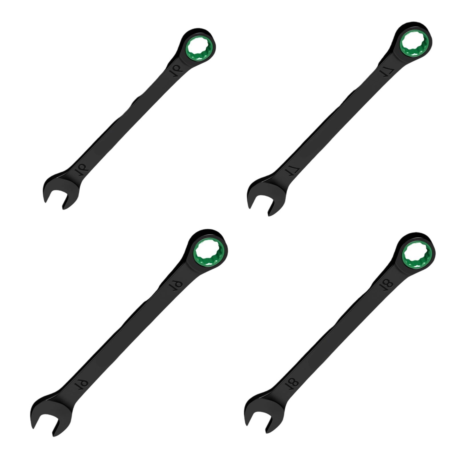 Msioytog Auto Mechanism Box End Ratcheting Wrench Leverages Handle Spanner for Bolt Tightening 5pc / 4pc Industrial
