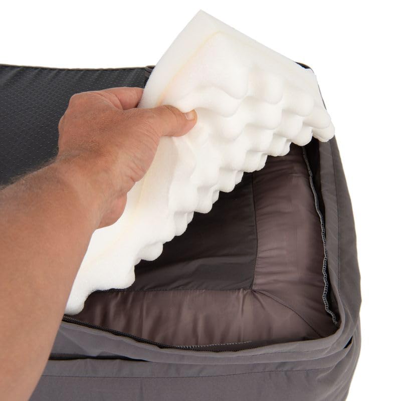 ZOOPLUS Orthopädisches Hundesofa | Hundebett | Memory Foam-Matratze | anschmiegsamer Bezugsstoff | hoher Rand | inkl. Plüschauflage (XL - L 140 x B 80 x H 32 cm)
