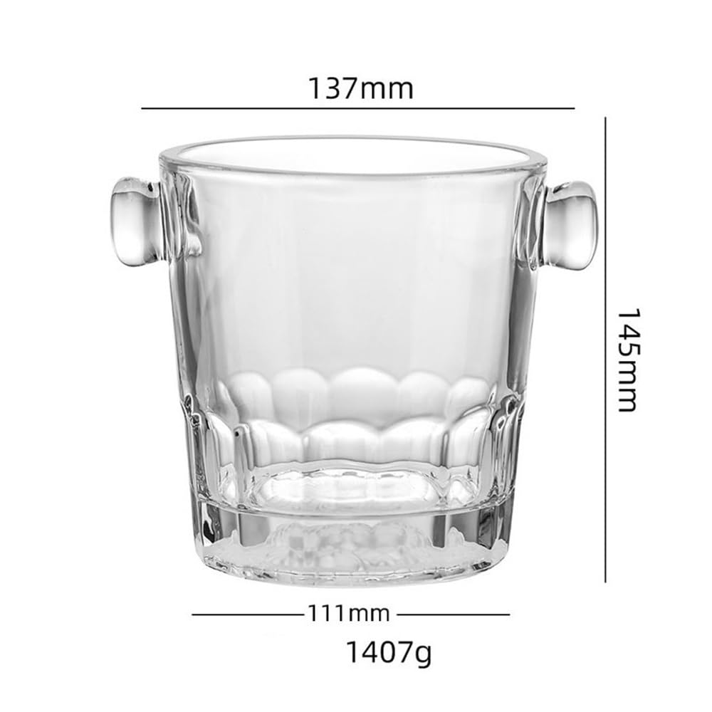 Cubo de Hielo Cubo de Hielo Cristal Personalizado, Cubo for el hogar, Vino, Grano, champán, Adornos Decorativos for Sala Estar Cubo de Hielo frío para Barra(Gold)