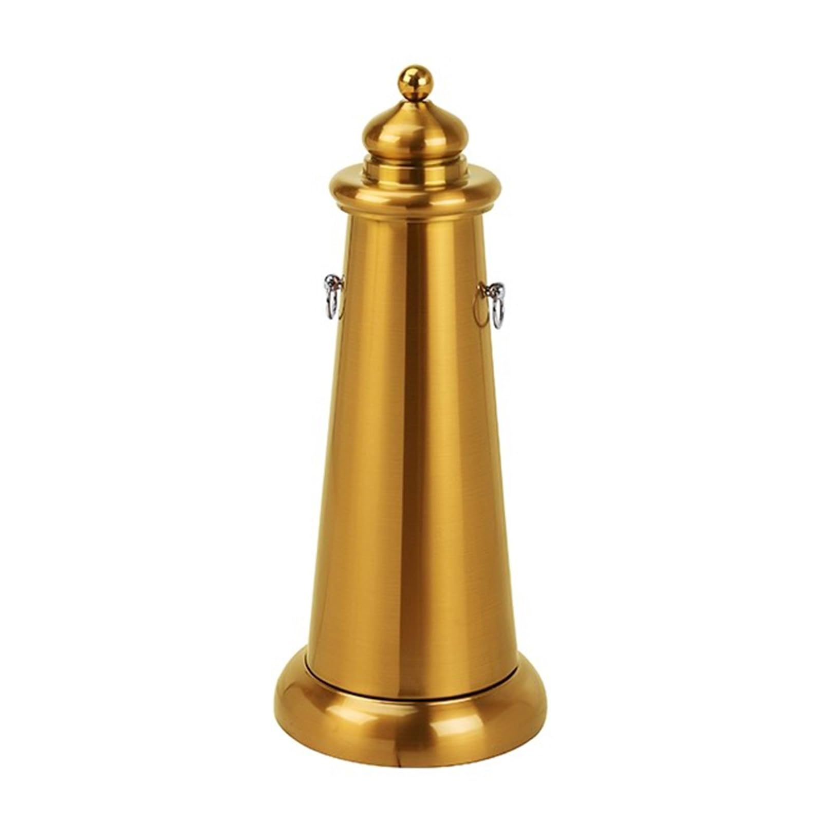 Conos Señalizacion, Conos de Advertencia Metálicos, Diseñados con Anillos Laterales, Superficie Lisa, Base Estable, para Zonas Residenciales y Centros Comerciales(Gold)