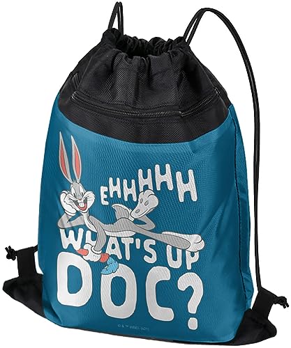 LOGOVISION Bugs Bunny What's Up Doc? Drawstring Backpack Sports Bag Sackpack 17