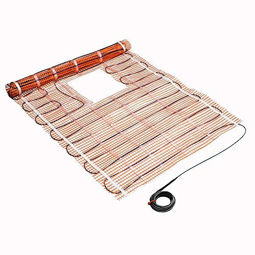 SunTouch TapeMat - Electric Radiant Floor Heating Shower Warming Mat 36 Inch x 60 Inch, 120 Volt, w/Center Precut Drain Hole C12120010ST-S3660