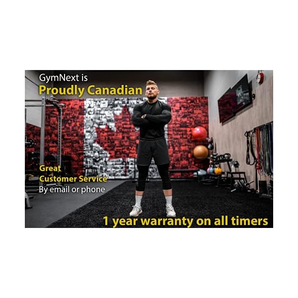 GymNext Flex Timer - Home Edition - Bluetooth App-Controlled Wall Mounted 13" LED Gym Clock with Medium 2.3" Digits for CrossFit, Tabata, HIIT, EMOM, MMA, Boxing, Interval Training, Circuits, Workouts