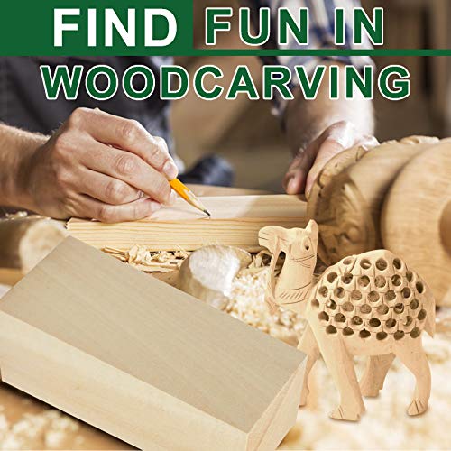 10 Pcs Unfinished Natural Basswood Carving Blocks Set,Premium Spoon Blank,Wood Blocks for Whittling Wood Craft Wood kit - Thumbnail 7