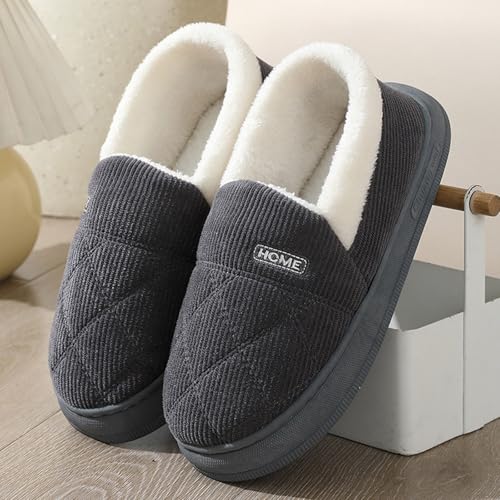 Womens Memory Foam Cute Slippers with Cozy Fluff Plush Ladies Bedroom Pantuflas Comfy House Winter Moccasin Cartoon Slippers Comfortable Indoor Outdoor Rubber Sole Footwear3