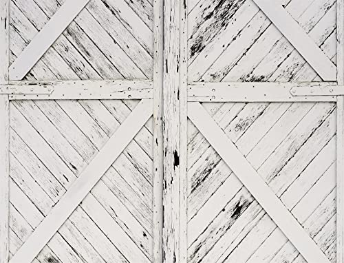 Lb 7X5Ft Vinyl Rustic Backdrop Vintage Barn Door Wooden Plank Backdrops For Photography Newborn Baby Shower Birthday Party Cake Table Banner Photo Booth #TOP4