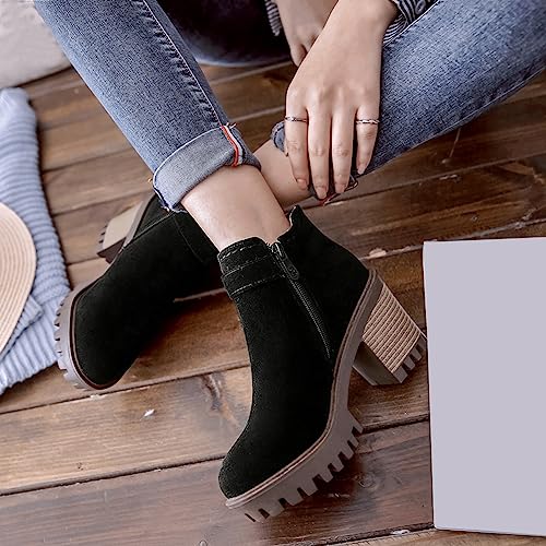 Bottes Chelsea plateforme noires à talons blocs PAYDVOIER taille 34