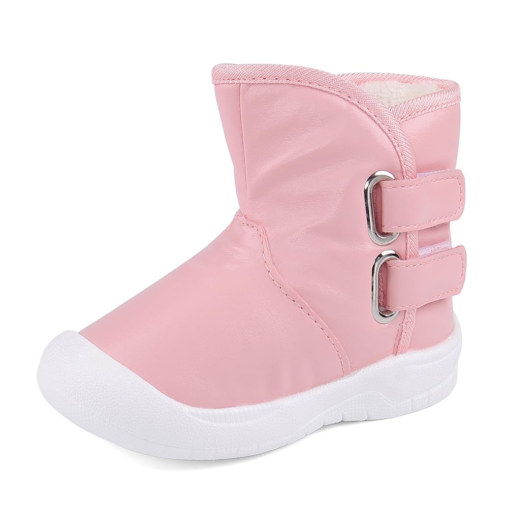 LACOFIA Bottes de Neige d'hiver imperméables en Caoutchouc antidérapant pour bébé Filles et garçons